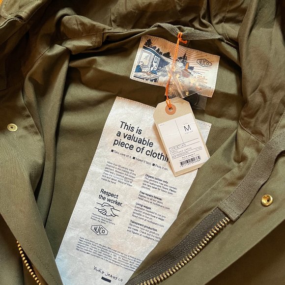 Nudie Jeans Christian Fishtail Parka Size Medium MOD NWT F/W - Picture 4 of 10